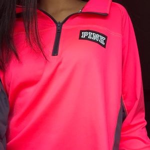 Pink quarter zip